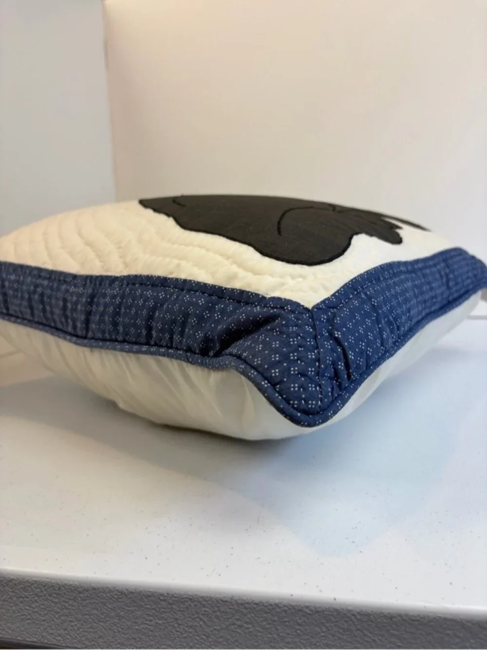 Vintage Quilted Tuxedo Cat Pillow Folk Cottagecore Country Farmhouse Cats Decor